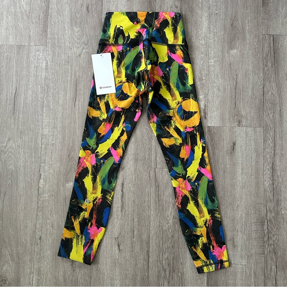 NWT New Lululemon Wunder Train High Rise Tight 25" Black Multi Contour Fit - Picture 7 of 7